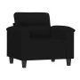 Juego de sofás con cojines 3 piezas tela microfibra negro by , Sofas - Ref: Foro24-3202305, Price: 835,94 €, Discount: %