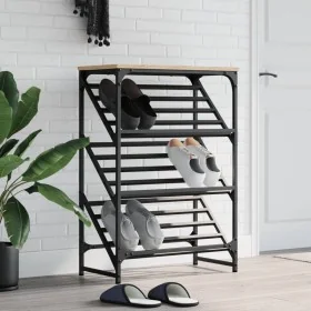 Mueble zapatero madera de ingeniería roble Sonoma 60x30x85 cm by , Shoe racks and shoe organizers - Ref: Foro24-833424, Price...
