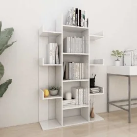 Librería de madera contrachapada blanco brillante 86x25,5x140cm von , Bücherregale und Regale - Ref: Foro24-808906, Preis: 92...