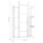 Librería de madera contrachapada blanco brillante 86x25,5x140cm by , Bookcases and shelves - Ref: Foro24-808906, Price: 92,25...