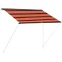 Toldo retráctil naranja y marrón 100x150 cm de , Toldos - Ref: Foro24-145893, Precio: 34,73 €, Descuento: %