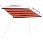 Toldo retráctil naranja y marrón 100x150 cm de , Toldos - Ref: Foro24-145893, Precio: 34,73 €, Descuento: %