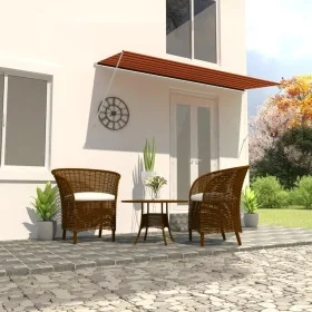 Toldo retráctil naranja y marrón 350x150 cm de , Toldos - Ref: Foro24-145898, Precio: 68,15 €, Descuento: %