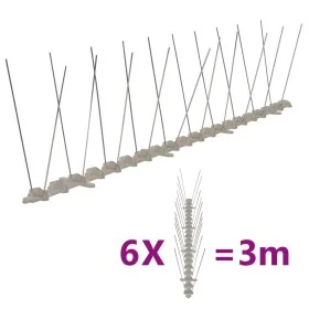 Set de 6 hileras de pinchos contra pájaros y palomas 2 filas 3m by , Animal repellents - Ref: Foro24-170232, Price: 17,28 €, ...