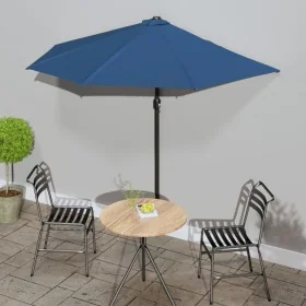 Sombrilla balcón semicircular palo aluminio azul 270x144x222 cm von , Sonnenschirme - Ref: Foro24-312501, Preis: 52,55 €, Rab...