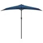 Sombrilla balcón semicircular palo aluminio azul 270x144x222 cm by , Umbrellas - Ref: Foro24-312501, Price: 52,55 €, Discount: %
