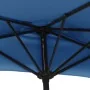 Sombrilla balcón semicircular palo aluminio azul 270x144x222 cm by , Umbrellas - Ref: Foro24-312501, Price: 52,55 €, Discount: %