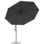 Sombrilla de jardín voladiza con luces LED negro 350 cm de , Sombrillas - Ref: Foro24-313784, Precio: 132,53 €, Descuento: %