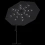 Sombrilla de jardín voladiza con luces LED negro 350 cm de , Sombrillas - Ref: Foro24-313784, Precio: 132,53 €, Descuento: %