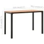Set de comedor de jardín 3 pzas acero y WPC marrón y negro by , Garden sets - Ref: Foro24-317140, Price: 244,03 €, Discount: %