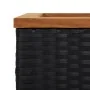 Jardinera de ratán sintético negra 40x40x40 cm von , Töpfe und Pflanzgefäße - Ref: Foro24-319414, Preis: 52,88 €, Rabatt: %