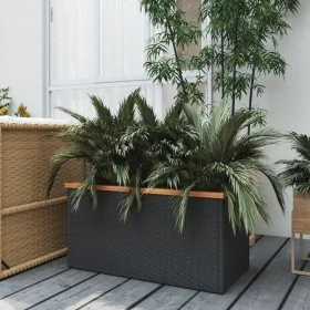 Jardinera de ratán sintético negra 80x40x40 cm von , Töpfe und Pflanzgefäße - Ref: Foro24-319416, Preis: 75,66 €, Rabatt: %