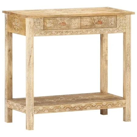 Mesa consola de madera maciza de mango 80x35x74 cm by , Side tables - Ref: Foro24-320379, Price: 173,94 €, Discount: %