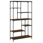 Estantería madera ingeniería acero roble marrón 99x35,5x176 cm von , Bücherregale und Regale - Ref: Foro24-835413, Preis: 93,...