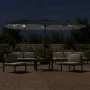 Sombrilla doble de jardín con luces LED antracita 449x245 cm by , Umbrellas - Ref: Foro24-362955, Price: 208,43 €, Discount: %