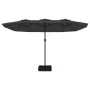 Sombrilla doble de jardín con luces LED antracita 449x245 cm by , Umbrellas - Ref: Foro24-362955, Price: 208,43 €, Discount: %