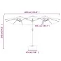 Sombrilla doble de jardín con luces LED antracita 449x245 cm by , Umbrellas - Ref: Foro24-362955, Price: 208,43 €, Discount: %