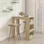 Mesa bar estante almacenaje contrachapada roble 102x50x103,5 cm by , Kitchen and dining tables - Ref: Foro24-809470, Price: 9...