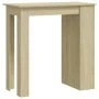 Mesa bar estante almacenaje contrachapada roble 102x50x103,5 cm by , Kitchen and dining tables - Ref: Foro24-809470, Price: 9...