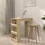Mesa bar estante almacenaje contrachapada roble 102x50x103,5 cm by , Kitchen and dining tables - Ref: Foro24-809470, Price: 9...