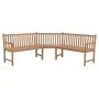 Banco de esquina de jardín madera maciza de teca 202x202x90 cm de , Bancos de jardín - Ref: Foro24-44991, Precio: 528,47 €, D...
