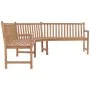 Banco de esquina de jardín madera maciza de teca 202x202x90 cm de , Bancos de jardín - Ref: Foro24-44991, Precio: 528,47 €, D...