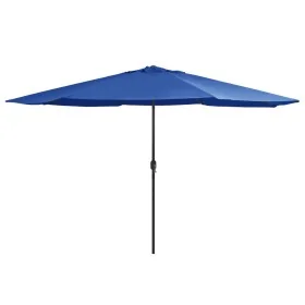 Sombrilla de jardín con palo de metal azul azure 390 cm by , Umbrellas - Ref: Foro24-47385, Price: 80,05 €, Discount: %