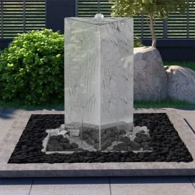 Fuente de jardín triangular con bomba acero inoxidable 76 cm by , Fountains and waterfalls - Ref: Foro24-48096, Price: 261,41...