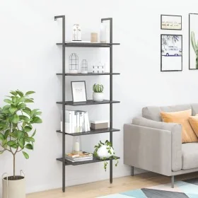 Estantería inclinada de 5 baldas negro 64x35x185 cm de , Librerías y estanterías - Ref: Foro24-336387, Precio: 126,45 €, Desc...