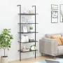 Estantería inclinada de 5 baldas negro 64x35x185 cm by , Bookcases and shelves - Ref: Foro24-336387, Price: 126,45 €, Discoun...