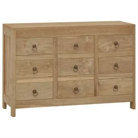 Cómoda de madera maciza de teca 80x30x55 cm by , Drawers - Ref: Foro24-340739, Price: 255,04 €, Discount: %
