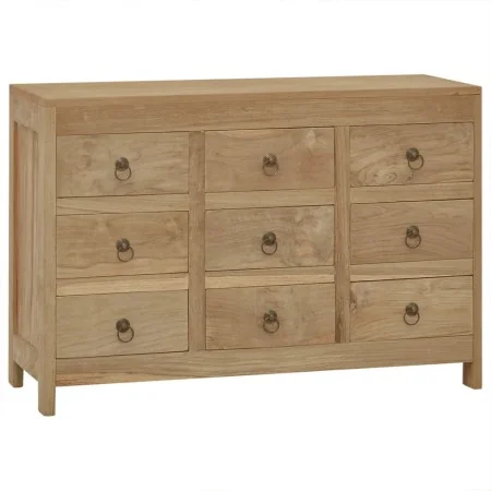 Cómoda de madera maciza de teca 80x30x55 cm by , Drawers - Ref: Foro24-340739, Price: 255,04 €, Discount: %