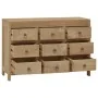 Cómoda de madera maciza de teca 80x30x55 cm by , Drawers - Ref: Foro24-340739, Price: 255,04 €, Discount: %