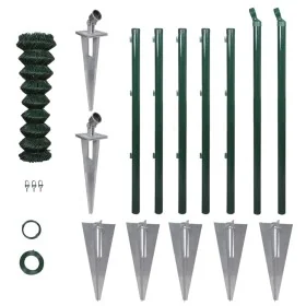 Valla metálica con estacas postes acero galvanizado 0,8x15 m von , Zaunpaneele - Ref: Foro24-140749, Preis: 173,04 €, Rabatt: %