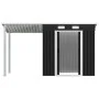 Cobertizo jardín con tejado extendido acero gris 346x121x181 cm von , Schuppen - Ref: Foro24-144034, Preis: 473,38 €, Rabatt: %