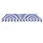Toldo retráctil aluminio y tela azul y blanco 3x2,5 m von , Markisen - Ref: Foro24-3154421, Preis: 195,04 €, Rabatt: %