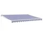 Toldo retráctil aluminio y tela azul y blanco 4x3 m by , Awnings - Ref: Foro24-3154423, Price: 277,48 €, Discount: %