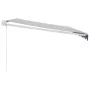 Toldo retráctil aluminio y tela azul y blanco 4x3 m by , Awnings - Ref: Foro24-3154423, Price: 277,48 €, Discount: %