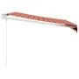 Toldo retráctil aluminio y tela naranja y marrón 3,5x2,5 m de , Toldos - Ref: Foro24-3154442, Precio: 231,82 €, Descuento: %