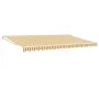 Toldo retráctil aluminio y tela amarillo y blanco 5x3 m de , Toldos - Ref: Foro24-3154435, Precio: 338,29 €, Descuento: %
