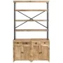 Aparador con estantes de madera de mango maciza 120x35x200 cm by , Sideboards - Ref: Foro24-244945, Price: 760,75 €, Discount: %