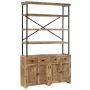Aparador con estantes de madera de mango maciza 120x35x200 cm by , Sideboards - Ref: Foro24-244945, Price: 760,75 €, Discount: %