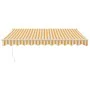 Toldo retráctil automático amarillo y blanco 3,5x2,5 m de , Toldos - Ref: Foro24-3154482, Precio: 271,78 €, Descuento: %