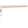 Toldo retráctil automático amarillo y blanco 3,5x2,5 m de , Toldos - Ref: Foro24-3154482, Precio: 271,78 €, Descuento: %