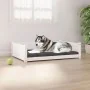 Cama para perros madera maciza de pino blanco 105,5x75,5x28 cm de , Camas para perros - Ref: Foro24-821463, Precio: 102,29 €,...
