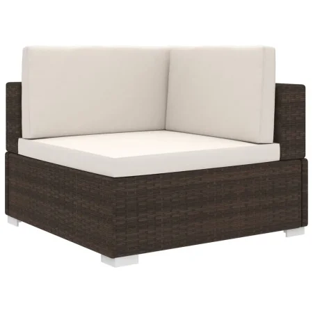 Asiento seccional de esquina con cojines 1 uds ratán PE marrón by , Modular outdoor sofas - Ref: Foro24-46797, Price: 139,17 ...