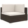 Asiento seccional de esquina con cojines 1 uds ratán PE marrón by , Modular outdoor sofas - Ref: Foro24-46797, Price: 139,17 ...