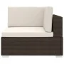 Asiento seccional de esquina con cojines 1 uds ratán PE marrón by , Modular outdoor sofas - Ref: Foro24-46797, Price: 139,17 ...