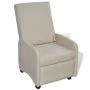 Sillón plegable de cuero sintético color crema de , Sillones - Ref: Foro24-241680, Precio: 238,82 €, Descuento: %