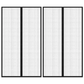 Mosquiteras para puerta bloque magnético 2 uds negro 200x80 cm by , Mosquito nets for windows - Ref: Foro24-314685, Price: 15...